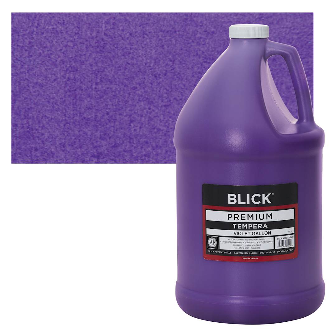 Open in modal - Blick Premium Grade Tempera - Violet, Gallon and swatch