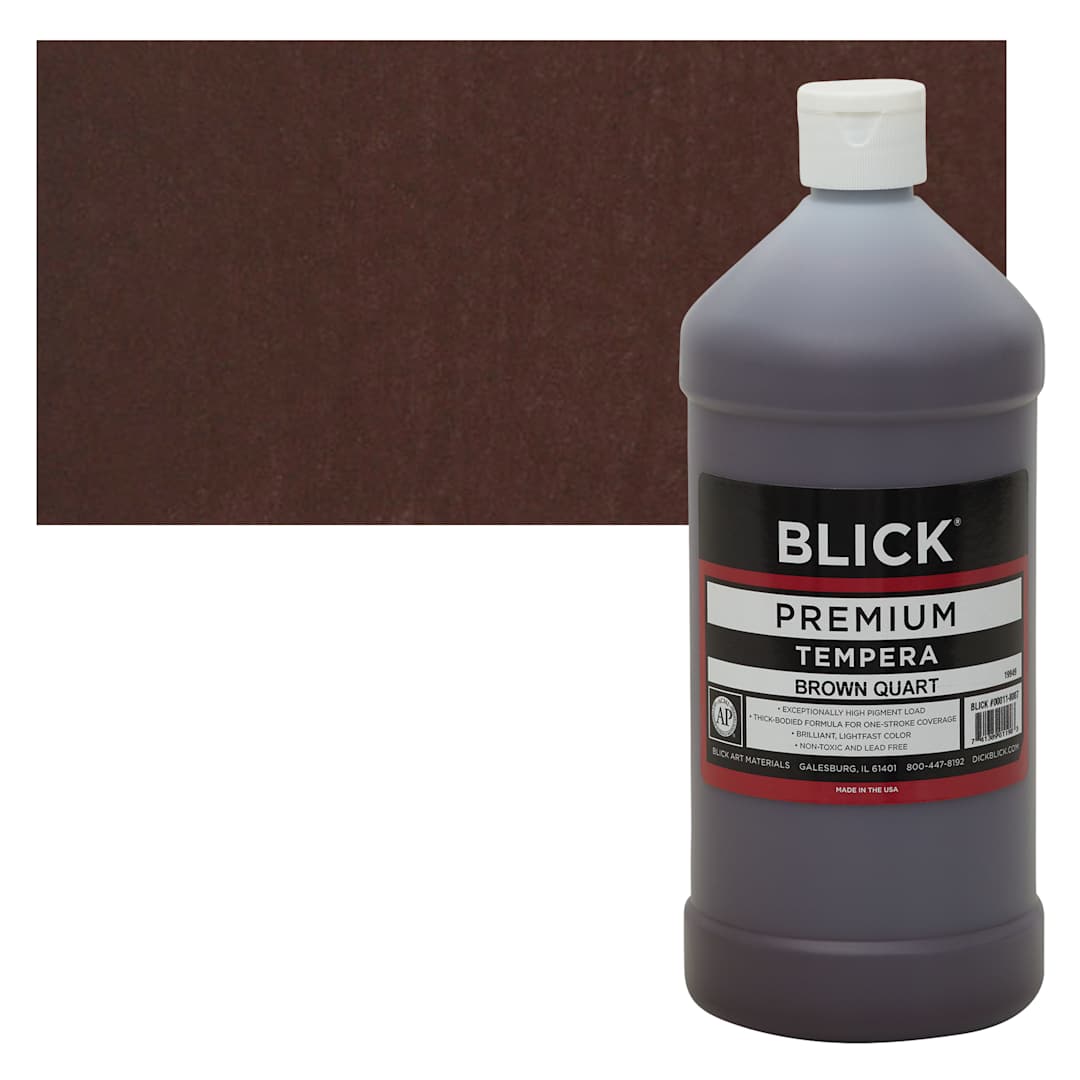 Open in modal - Blick Premium Grade Tempera - Brown, Quart and swatch