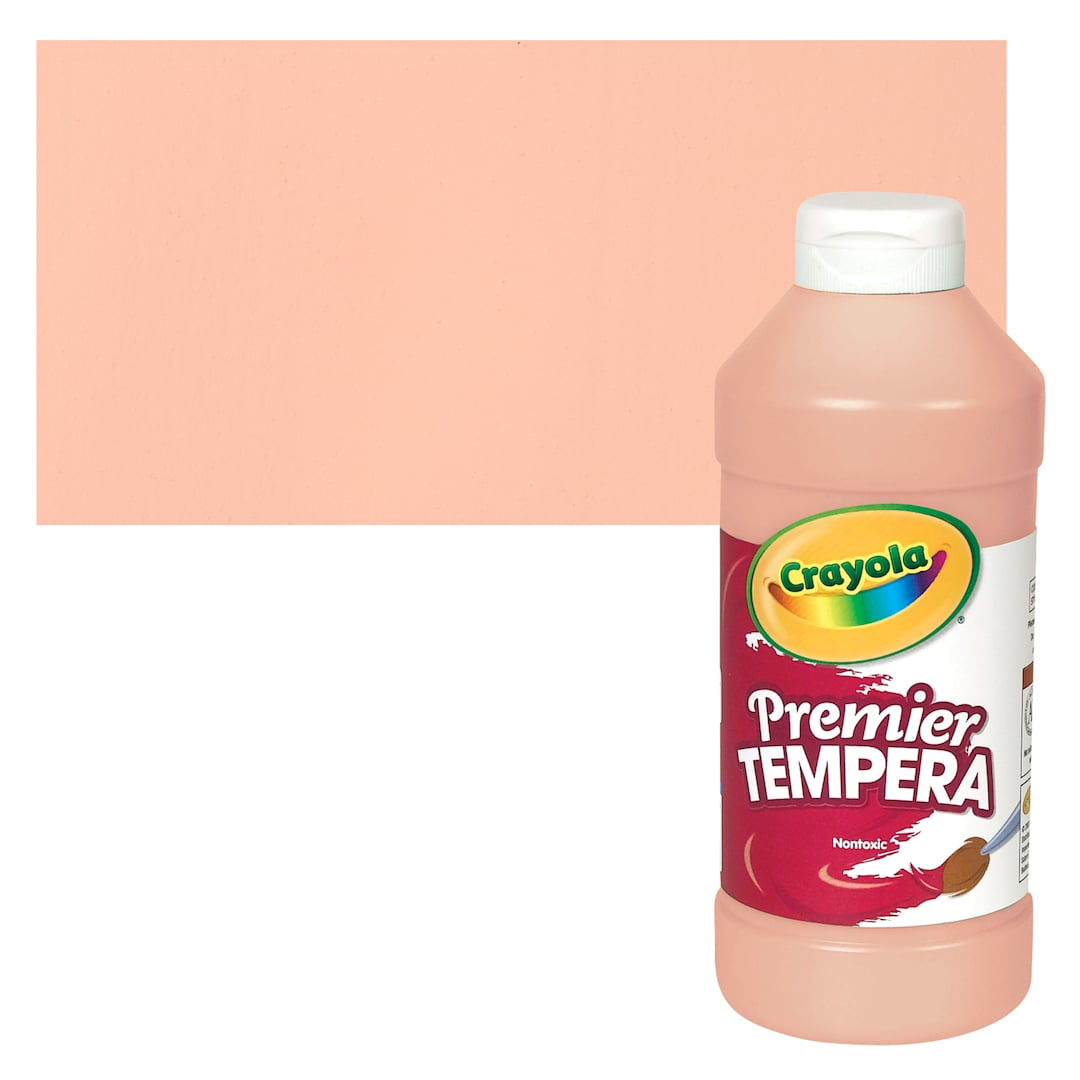 Open in modal - Crayola Premier Tempera - Peach, 16 oz bottle and swatch