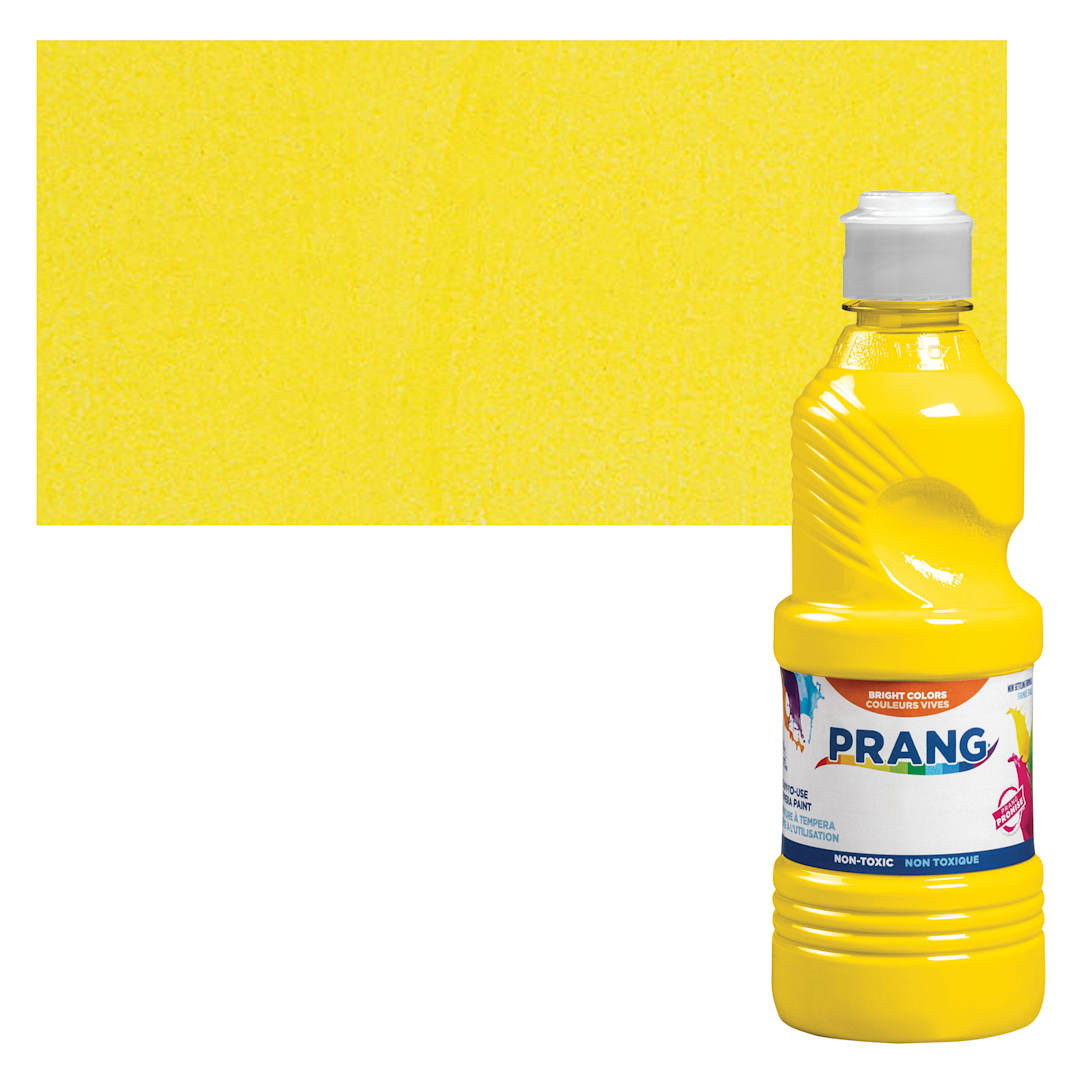 Open in modal - Prang Ready-To-Use Tempera Paint - Yellow, 16 oz bottle and swatch