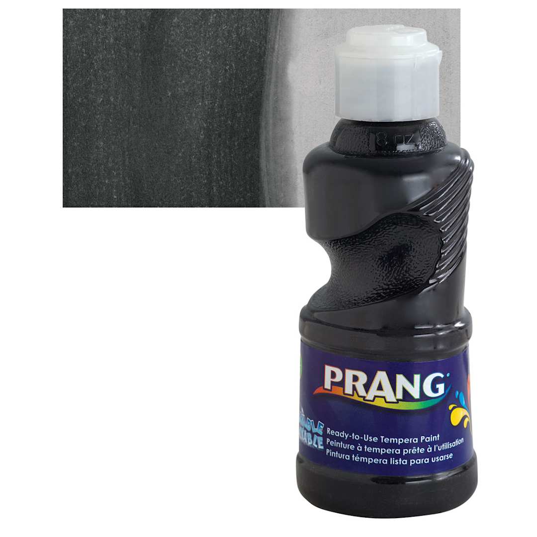 Open in modal - Prang Ready-To-Use Washable Tempera Paint - Black, 8 oz and swatch
