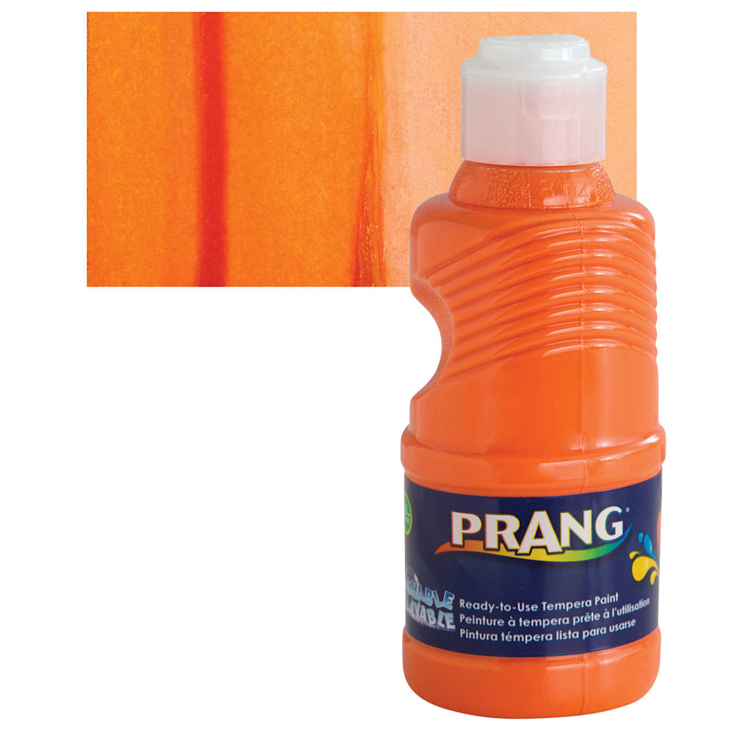 Open in modal - Prang Ready-To-Use Washable Tempera Paint - Orange and swatch