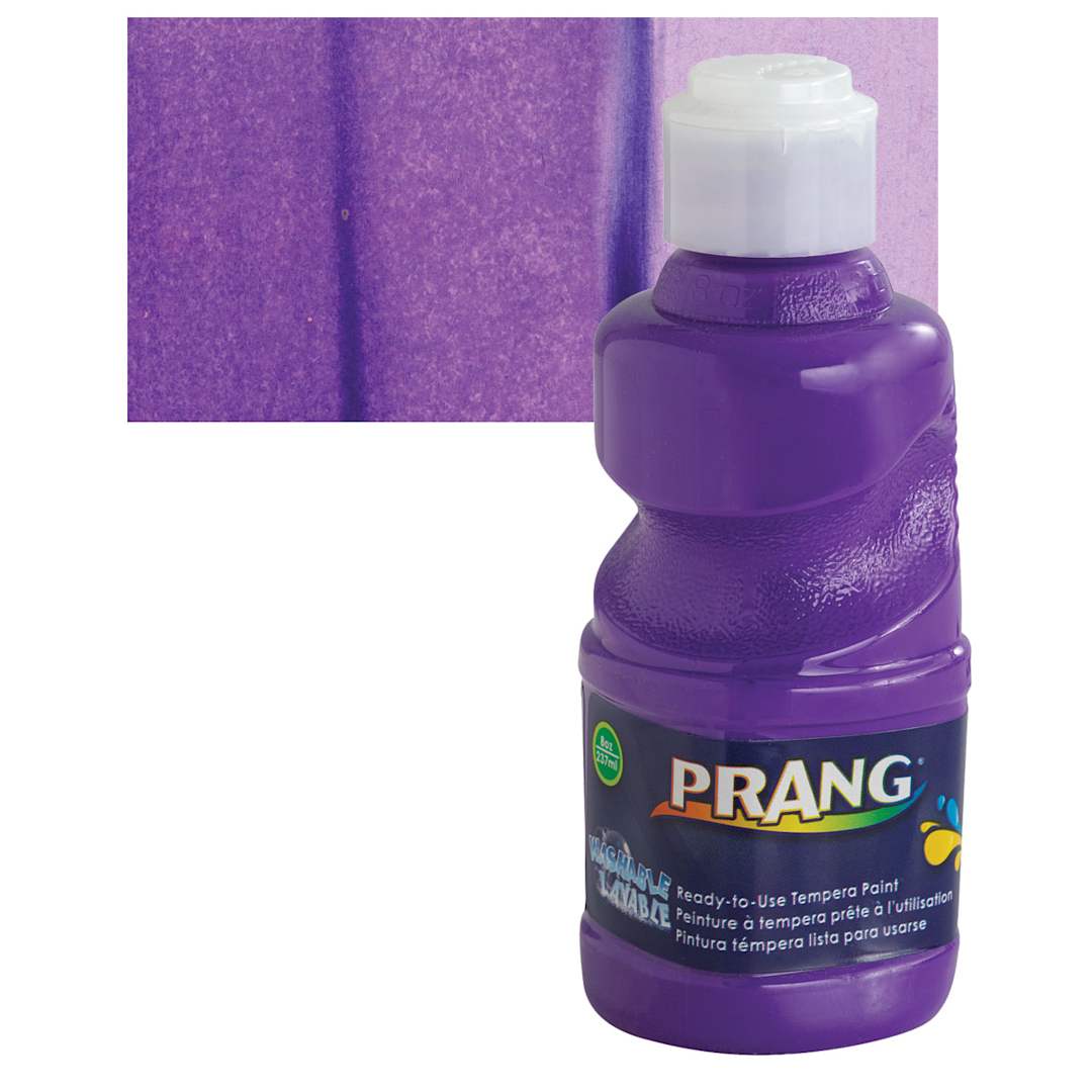 Open in modal - Prang Ready-To-Use Washable Tempera Paint - Violet, 8 oz and swatch