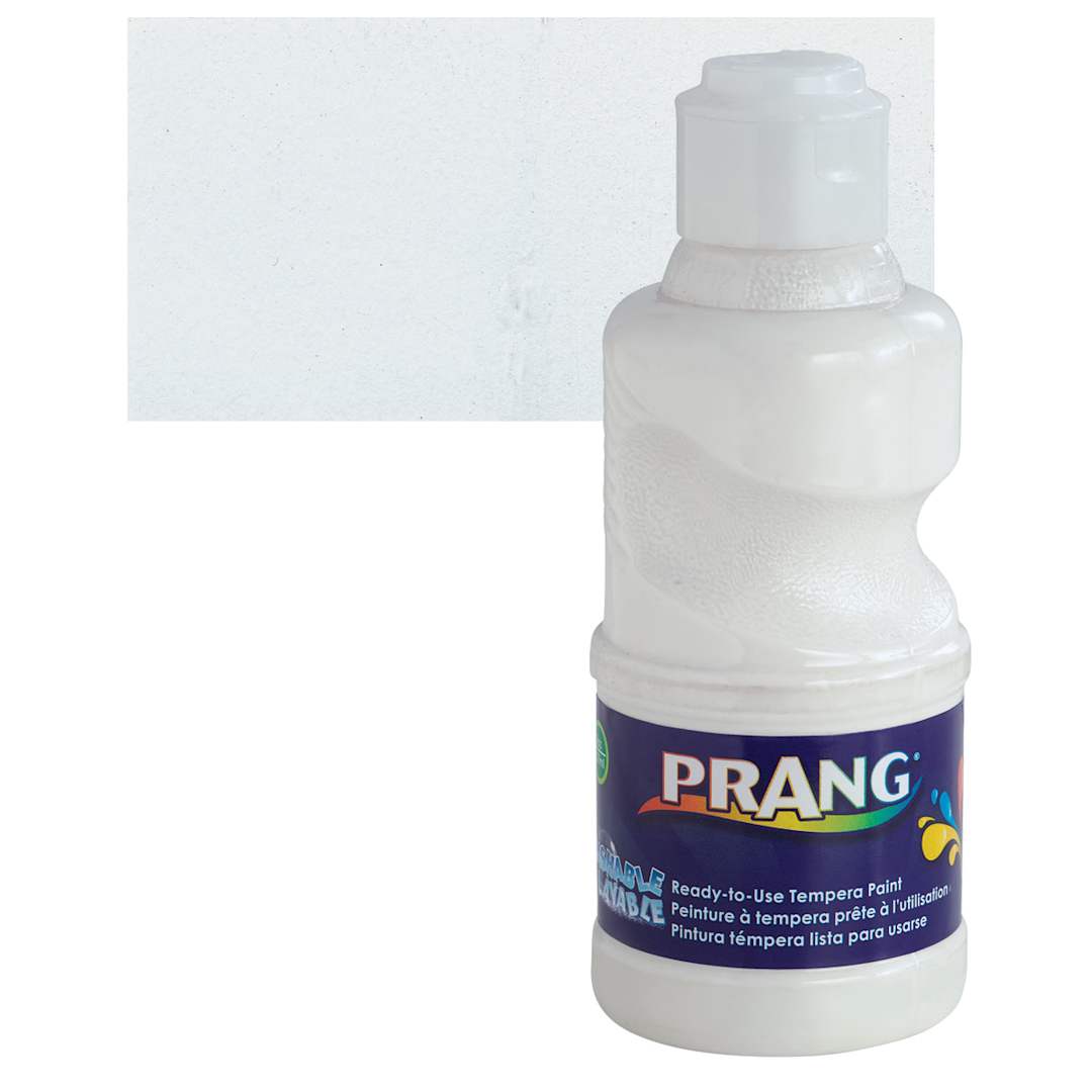 Open in modal - Prang Ready-To-Use Washable Tempera Paint - White, 8 oz and swatch
