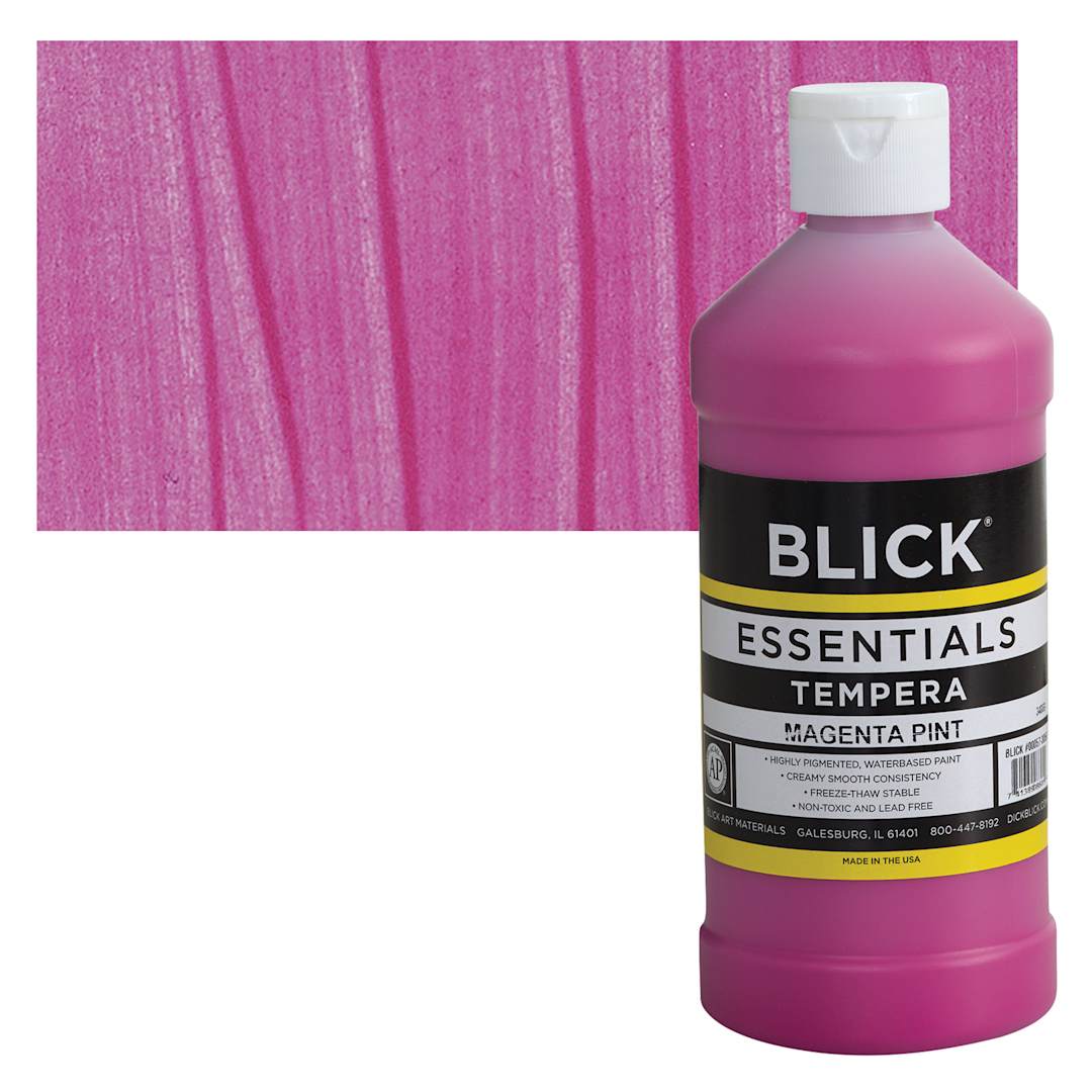Open in modal - Blick Essentials Tempera - Magenta, Pint and swatch