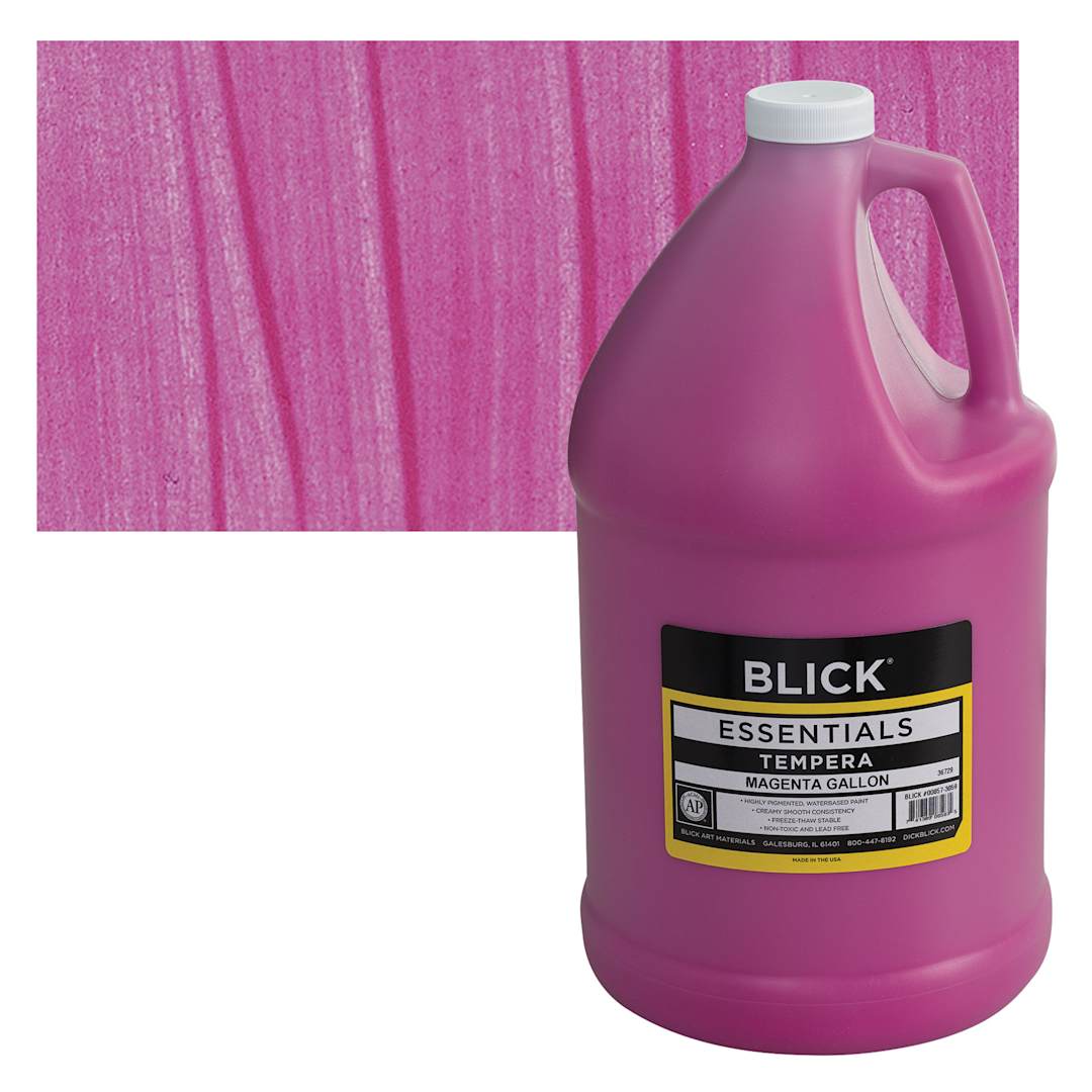 Open in modal - Blick Essentials Tempera - Magenta, Gallon and swatch
