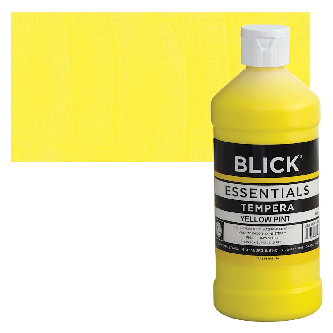 Open in modal - Blick Essentials Tempera - Yellow, Pint and swatch