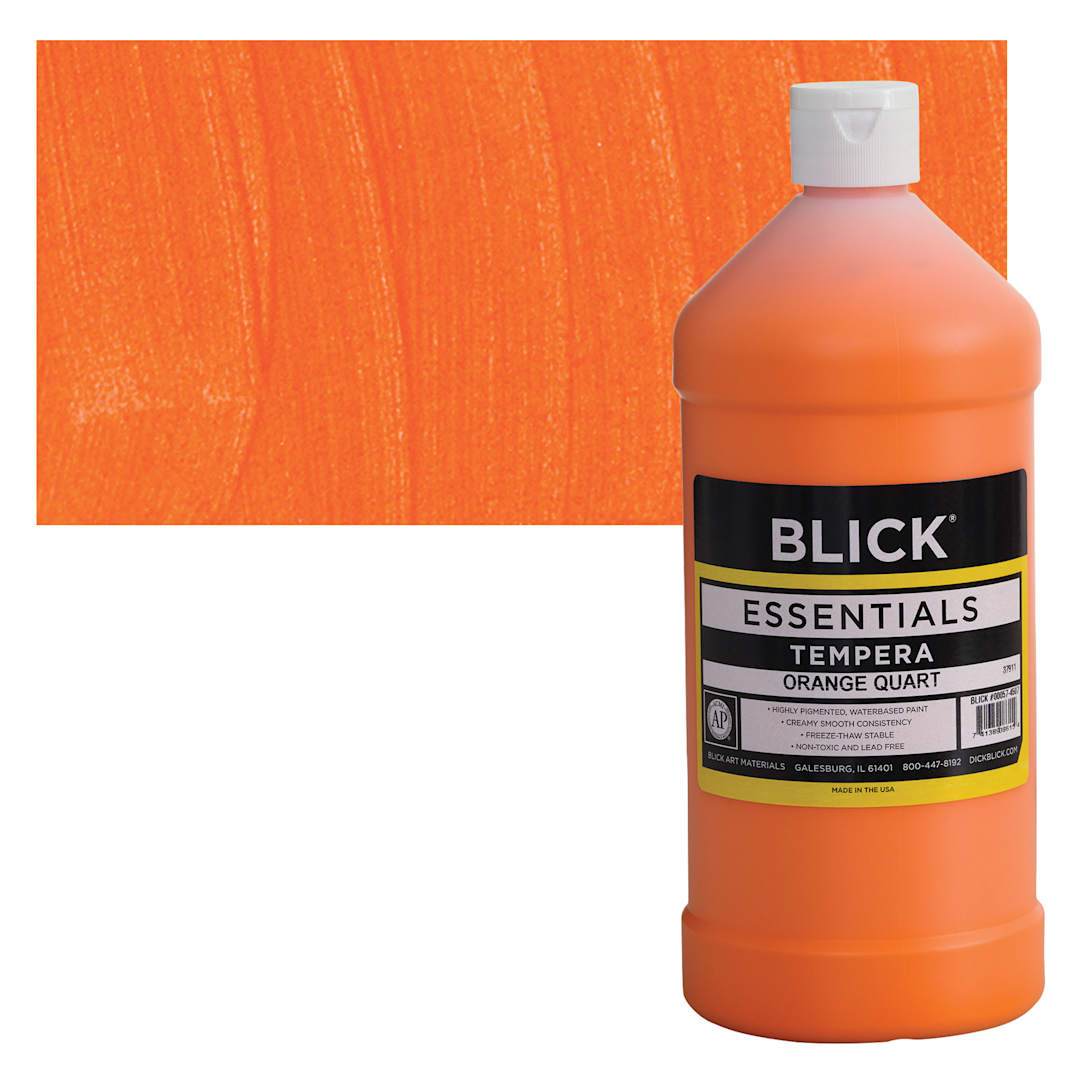 Open in modal - Blick Essentials Tempera - Orange, Quart and swatch