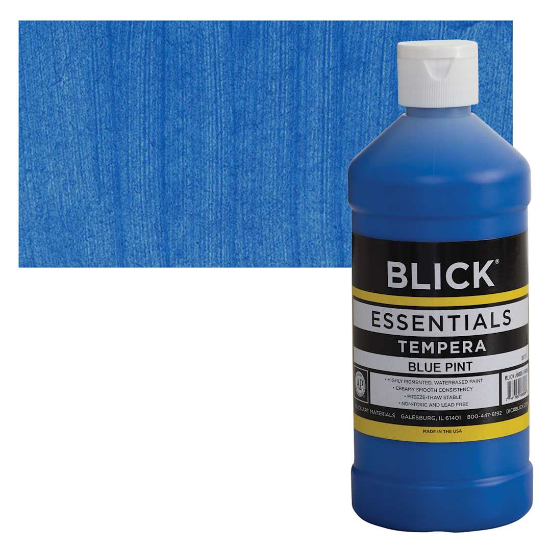 Open in modal - Blick Essentials Tempera - Blue, Pint and swatch