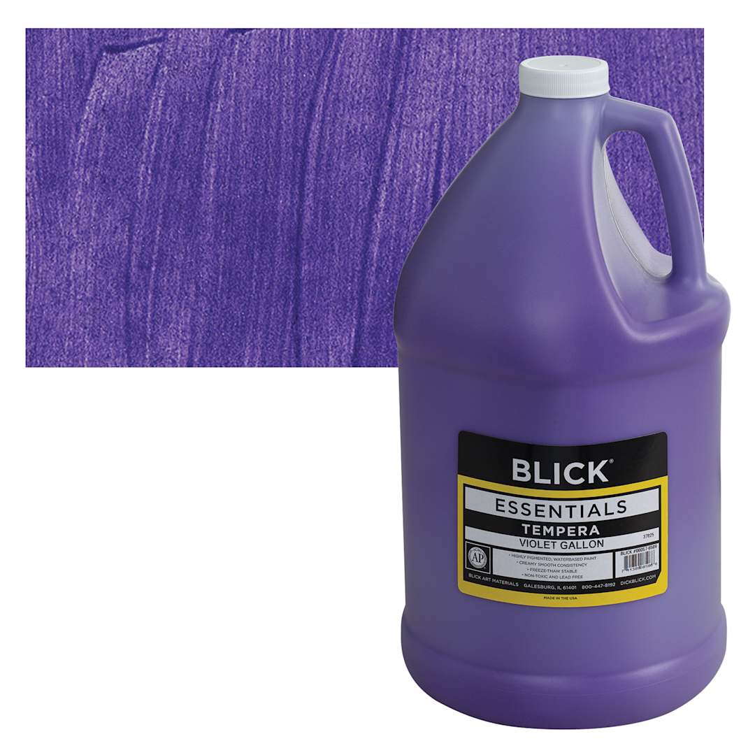 Open in modal - Blick Essentials Tempera - Violet, Gallon and swatch