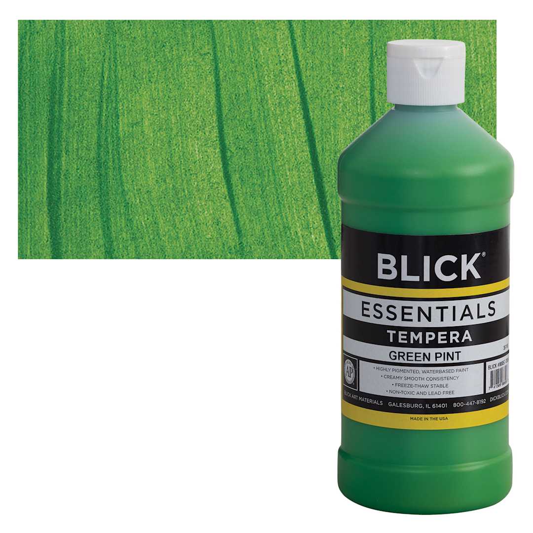 Open in modal - Blick Essentials Tempera - Green, Pint and swatch
