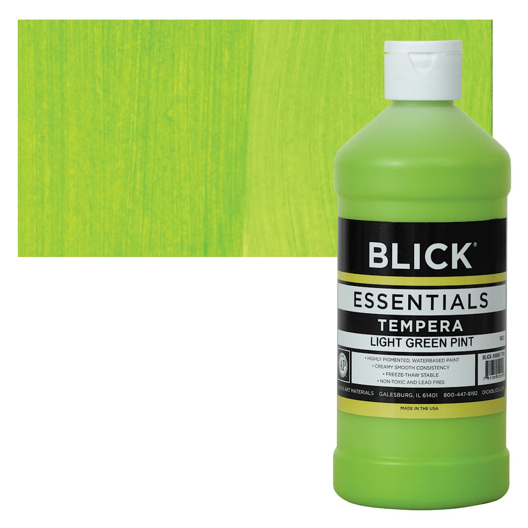 Open in modal - Blick Essentials Tempera - Light Green, Pint and swatch