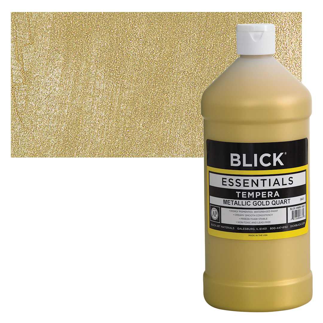 Open in modal - Blick Essentials Tempera - Gold (Metallic), Quart and swatch