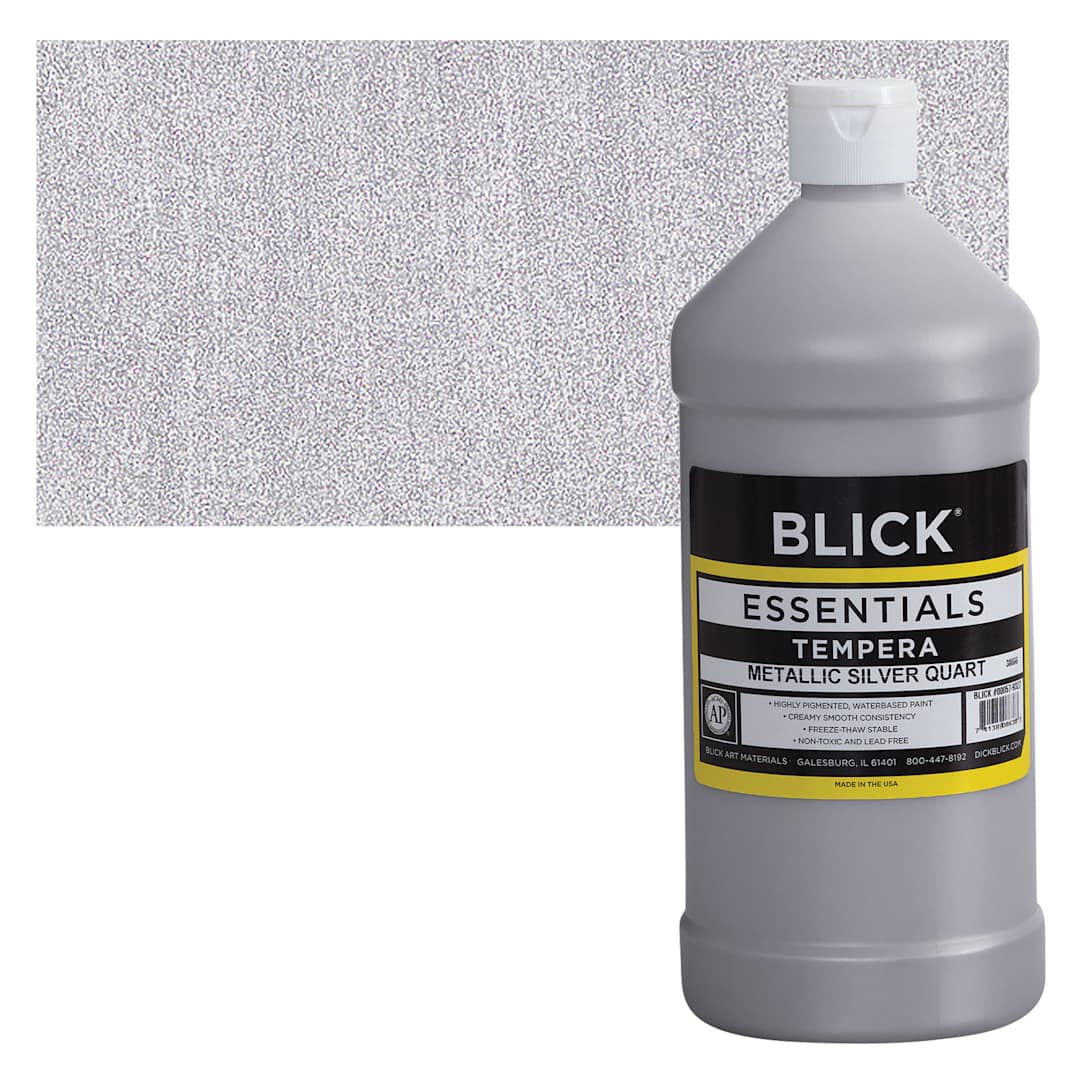 Open in modal - Blick Essentials Tempera - Silver (Metallic), Quart and swatch