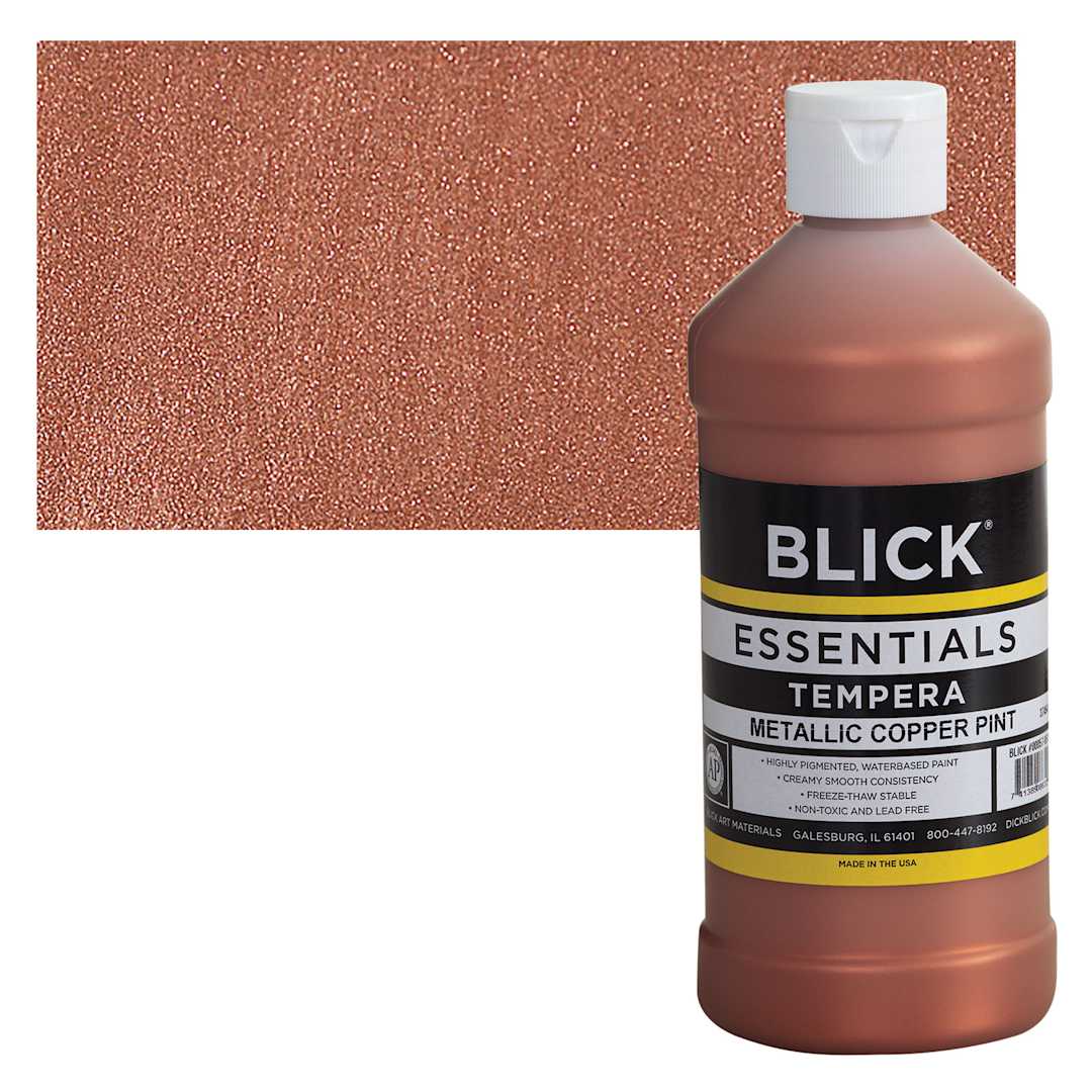 Open in modal - Blick Essentials Tempera - Copper (Metallic), Pint and swatch