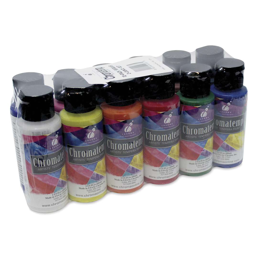 Open in modal - Chroma Chromatemp Artists' Tempera Paint - Set of 12, 2 oz