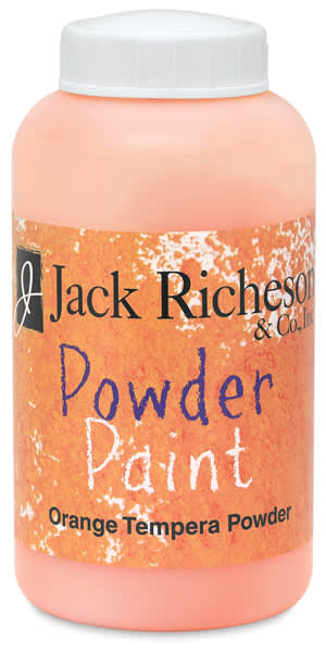 Open in modal - Richeson Powdered Tempera Paint - Front of Orange 1 lb jar