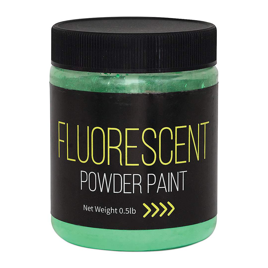 Open in modal - Richeson Powder Tempera Paint - Fluorescent Green, 1/2 lb jar