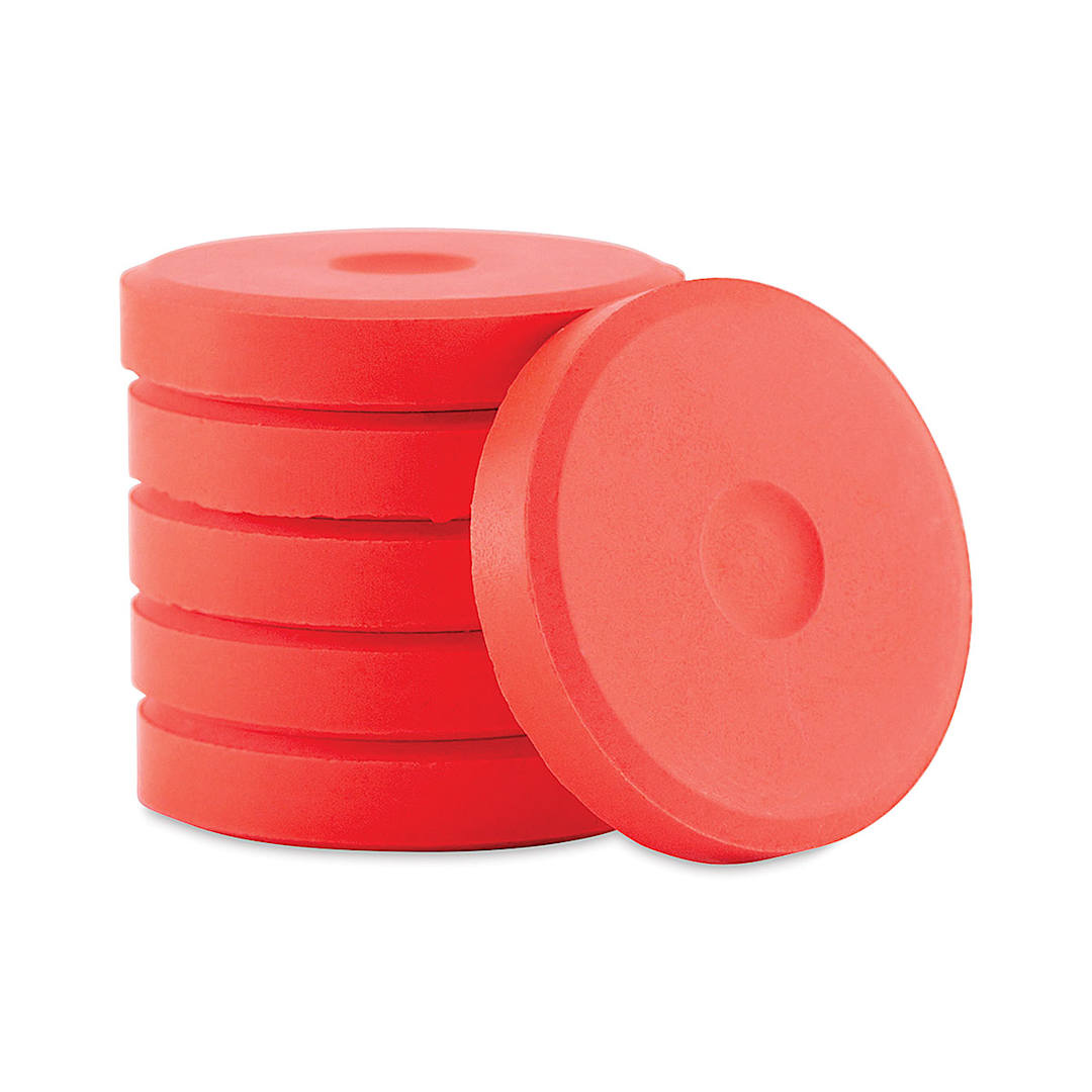 Open in modal - Richeson Tempera Cakes - Fluorescent Red, Pkg of 6