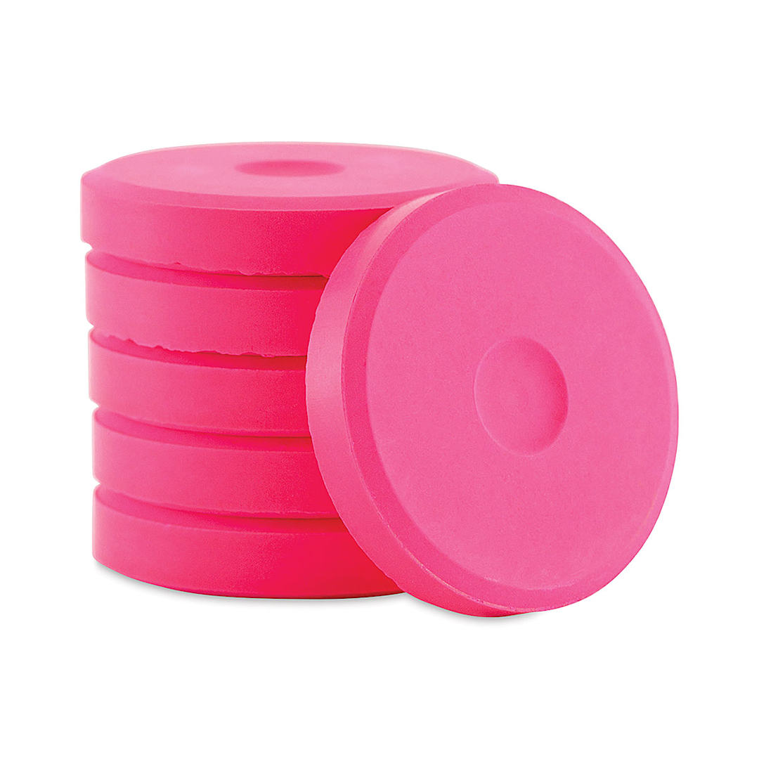 Open in modal - Richeson Tempera Cakes - Fluorescent Pink, Pkg of 6