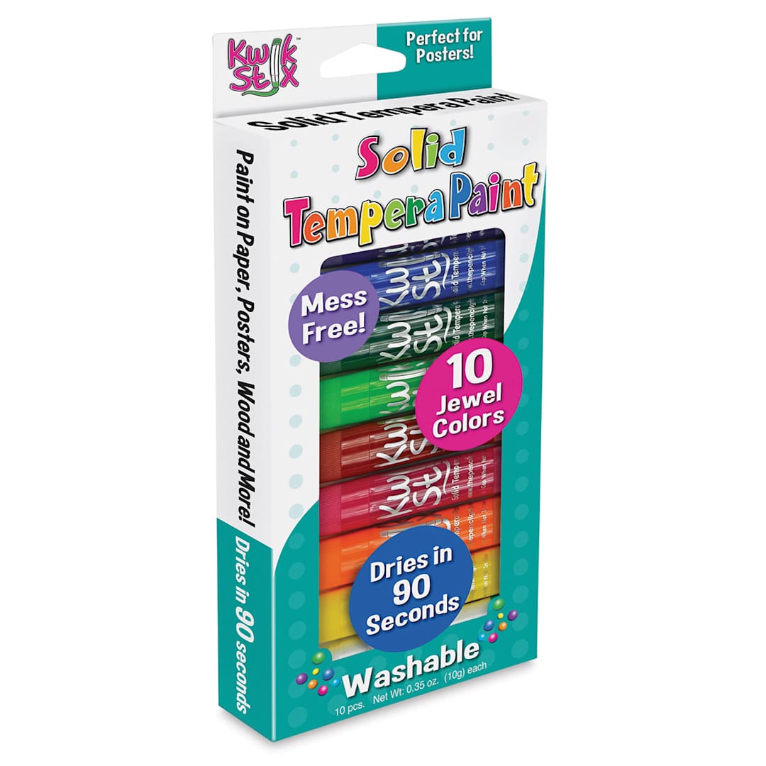 Open in modal - Kwik Stix Tempera Paint - Jewel Colors, Set of 10