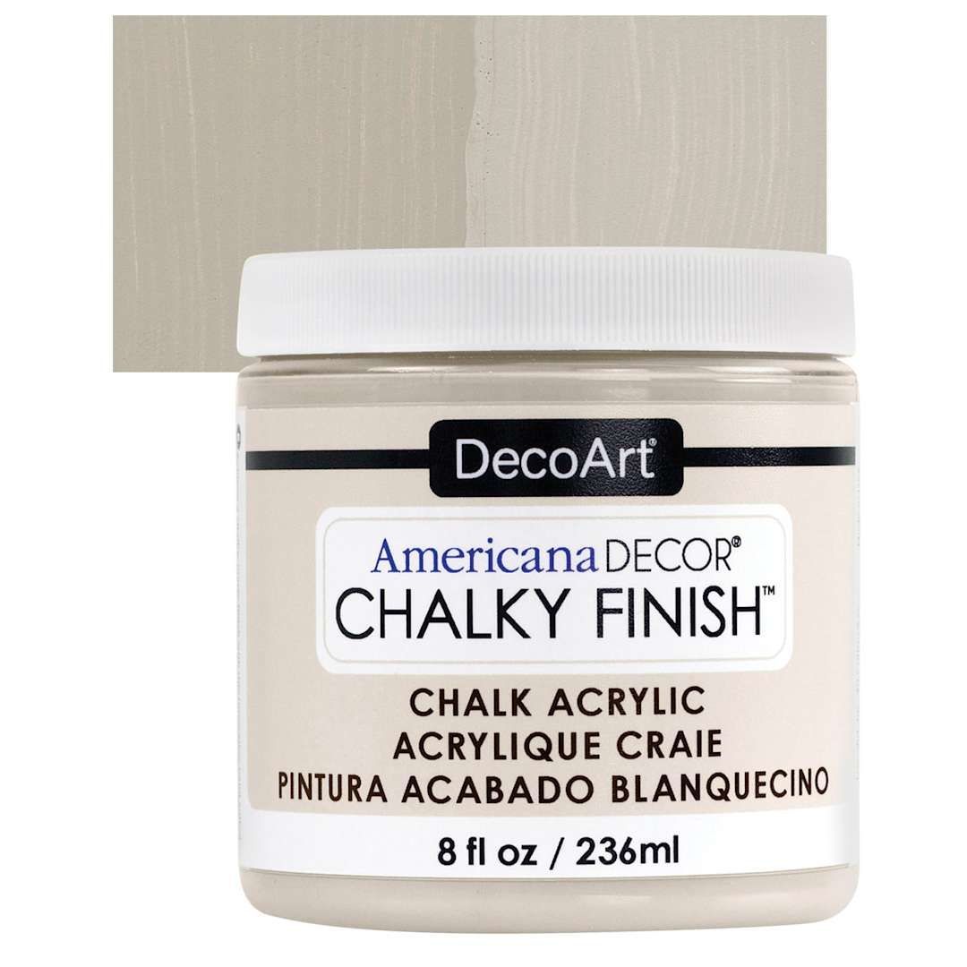 Open in modal - DecoArt Americana Decor Chalky Finish Paint - Primative, 8 oz jar and swatch