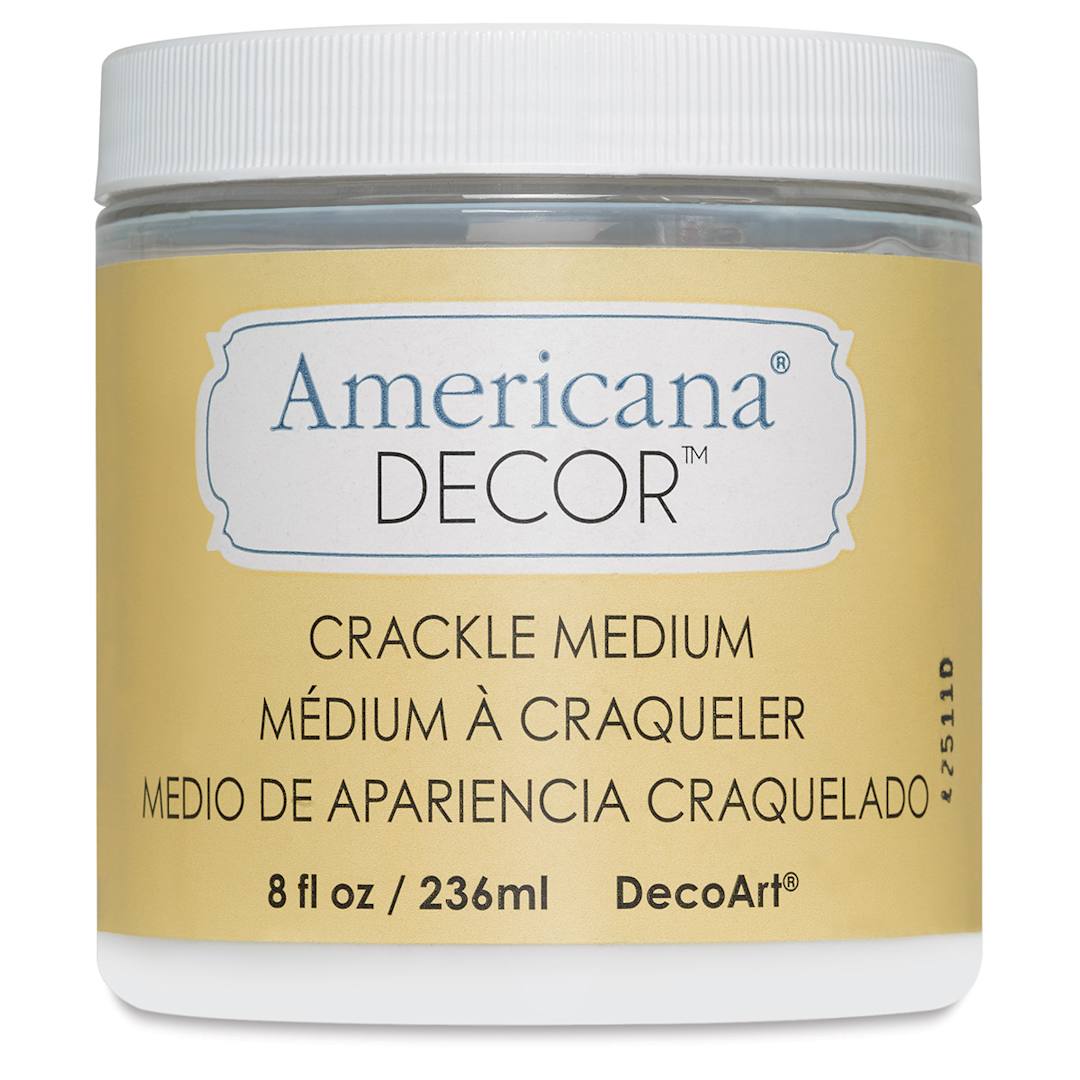 Open in modal - DecoArt Americana Decor Crackle Medium - Front of 8 oz jar