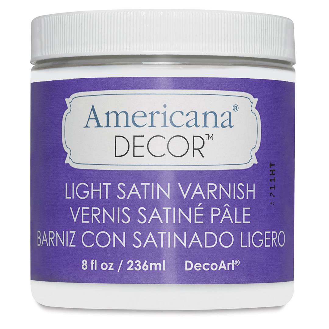 Open in modal - DecoArt Americana Decor Varnish - Light Satin, 8 oz jar