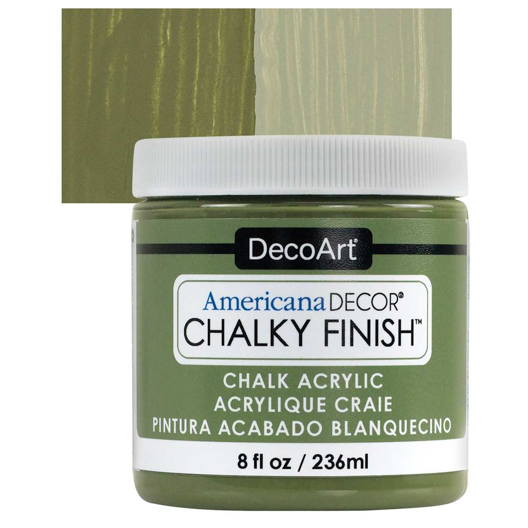 Open in modal - DecoArt Americana Decor Chalky Finish Paint - Enchanted, 8 oz jar and swatch