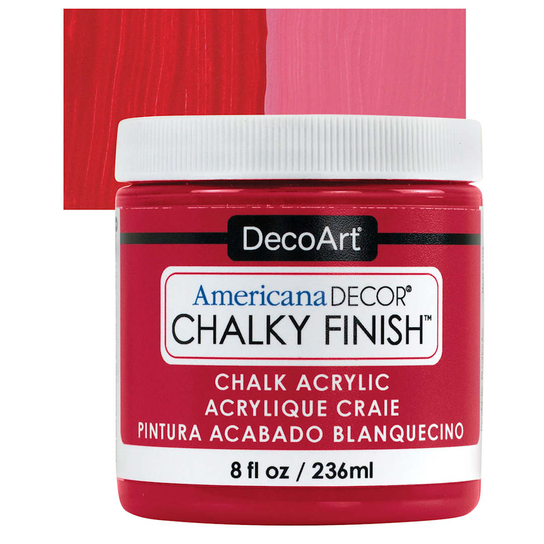 Open in modal - DecoArt Americana Decor Chalky Finish Paint - Romance, 8 oz jar and swatch