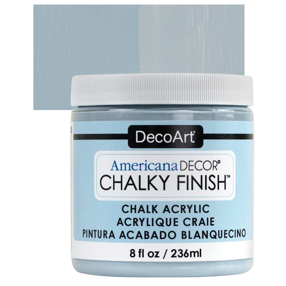 Open in modal - DecoArt Americana Decor Chalky Finish Paint - Serene, 8 oz jar and swatch