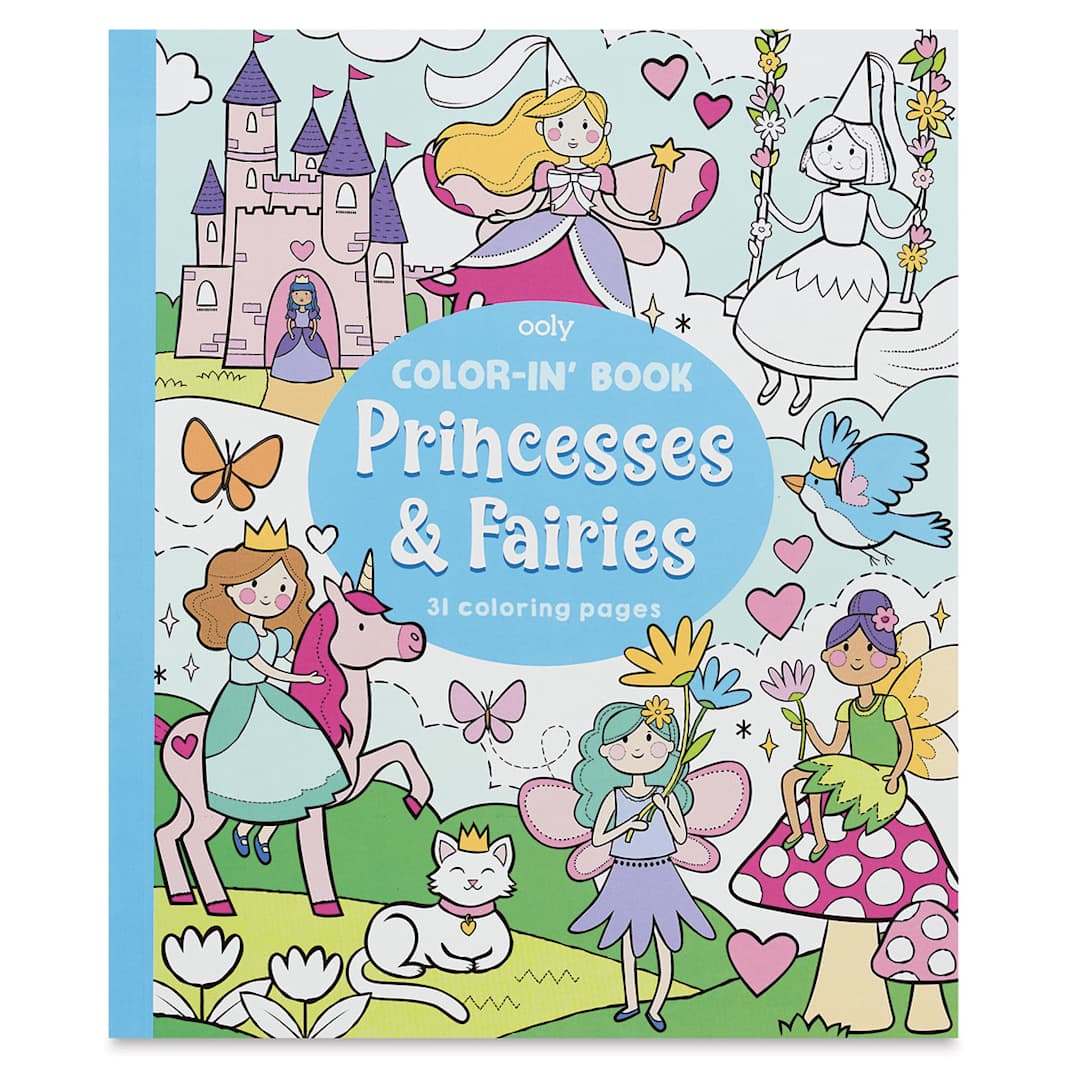Open in modal - Ooly Color-In’ Coloring Book - Princesses & Fairies (cover)