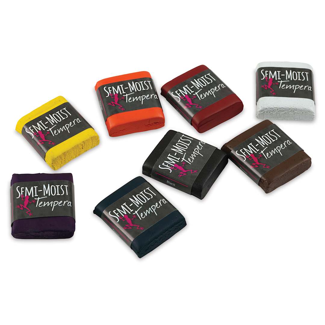 Open in modal - Richeson Semi-Moist Tempera Cake - 8-Color Refill Pack