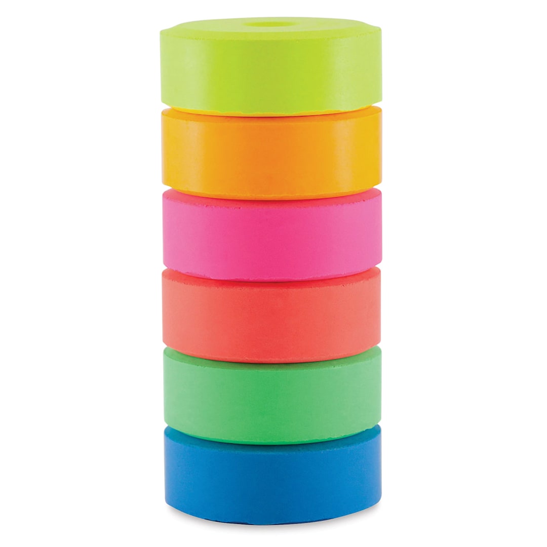 Open in modal - Richeson Tempera Cakes - Set of 6, Fluorescent Colors, Small