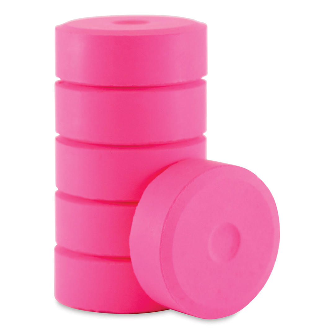 Open in modal - Richeson Tempera Cakes - Fluorescent Pink, Pkg of 6, Small Cakes