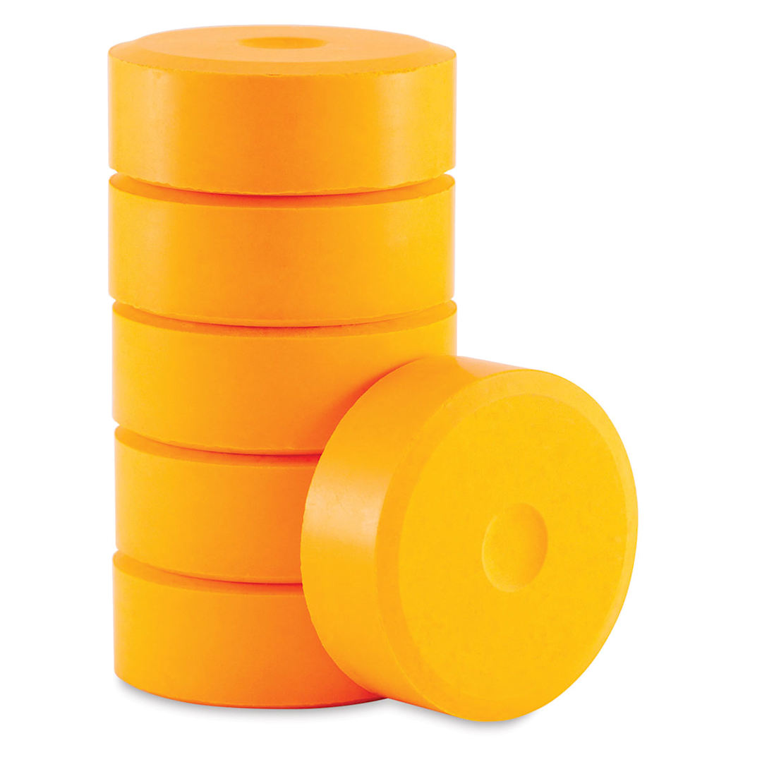 Open in modal - Richeson Tempera Cakes - Fluorescent Orange, Pkg of 6, Small Cakes