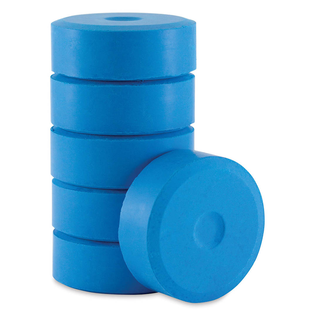 Open in modal - Richeson Tempera Cakes - Fluorescent Blue, Pkg of 6, Small