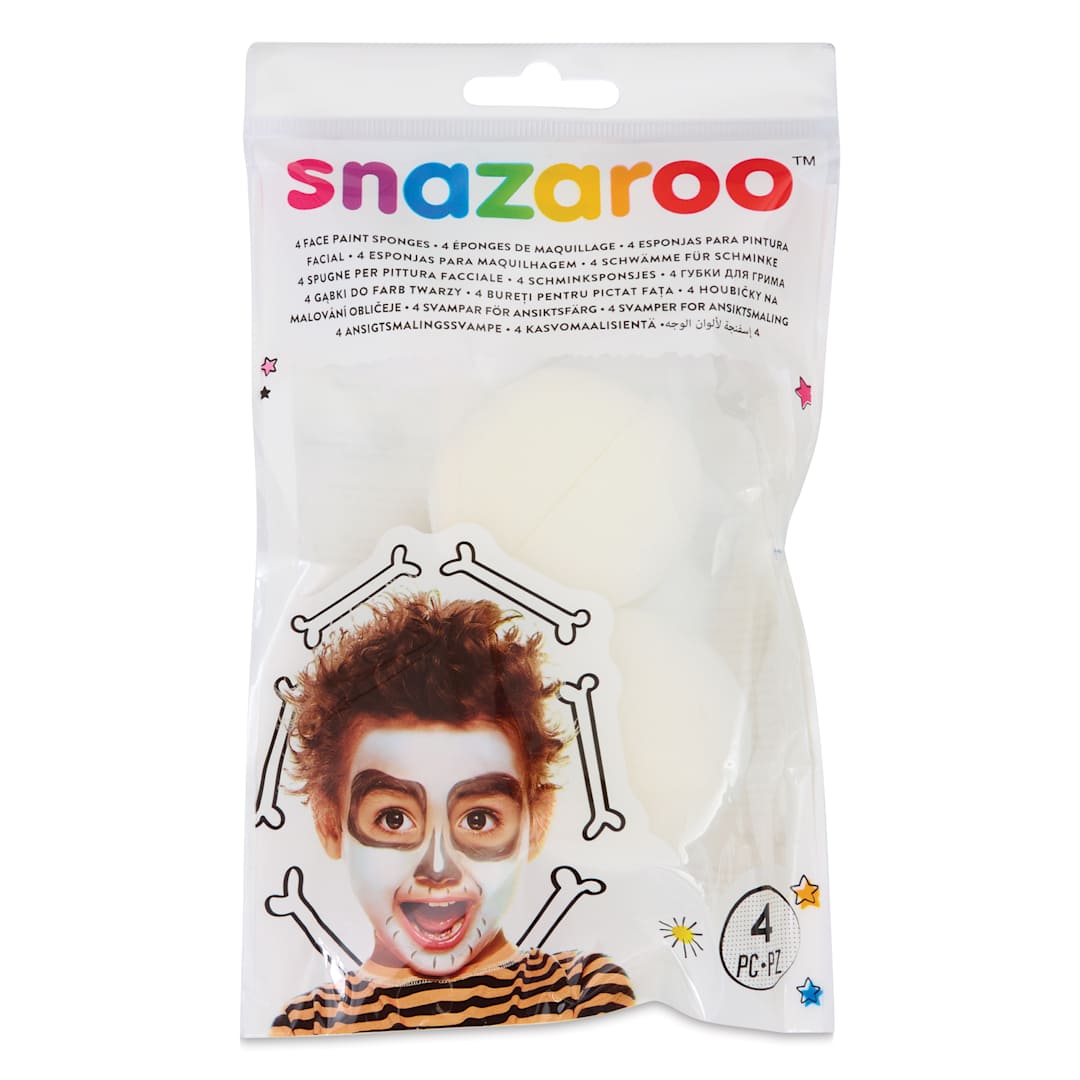 Open in modal - Snazaroo Face Paint Sponge Set - Semi Circle Sponges, Pkg of 4