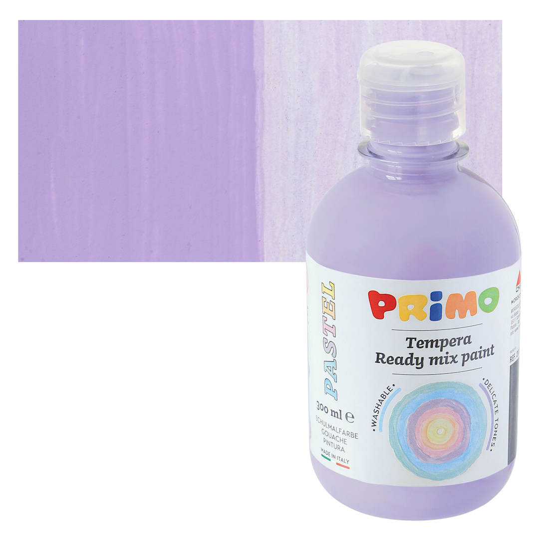 Open in modal - Primo Premium Tempera Paint - Pastel Lilac, 300 ml bottle and swatch