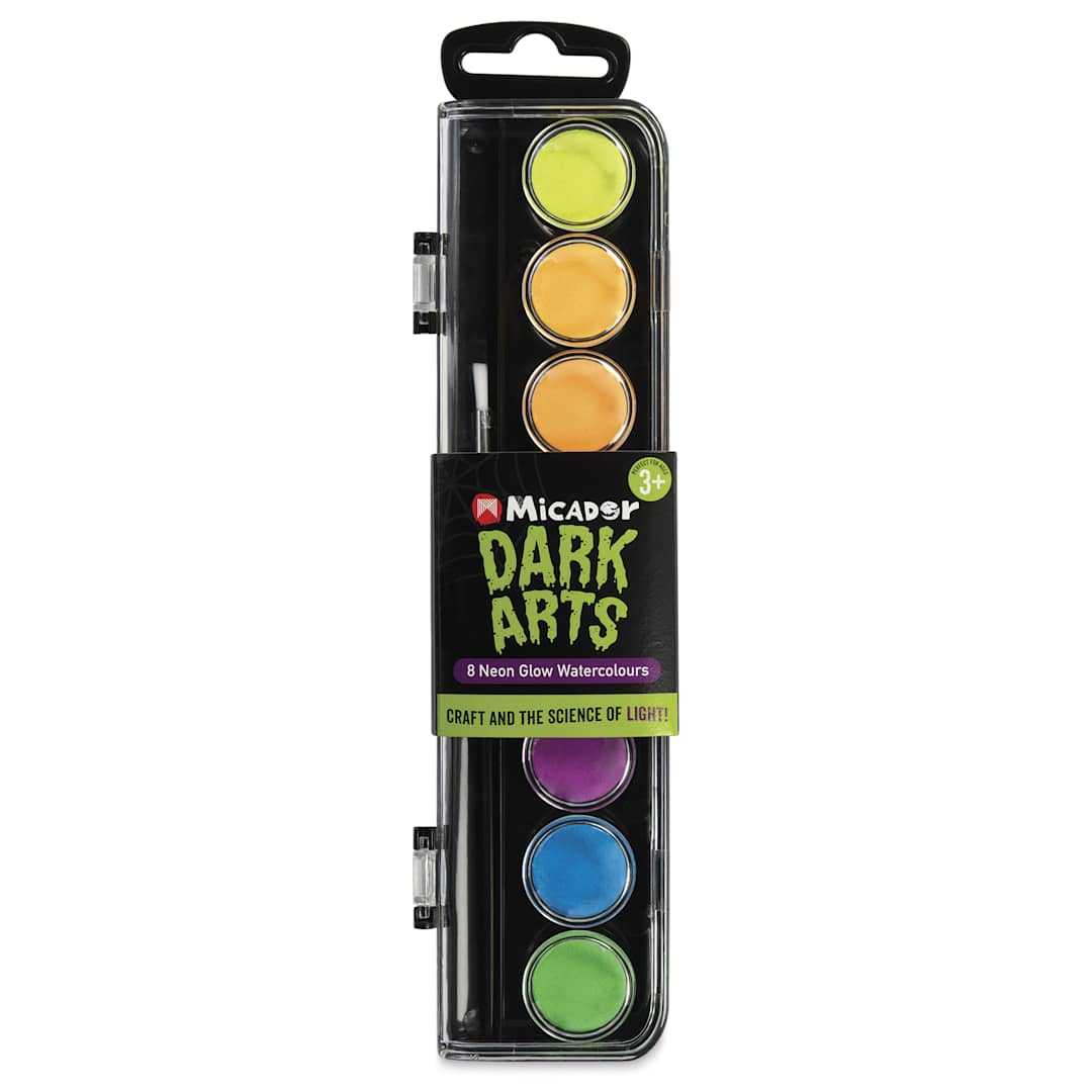 Open in modal - Micador Dark Arts Neon Watercolor - Set of 8 front of package