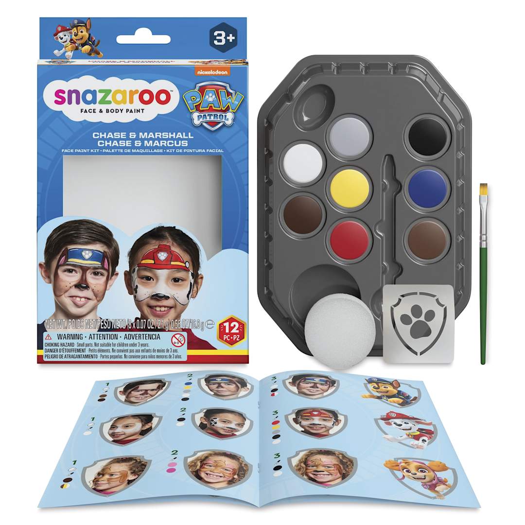 Open in modal - Snazaroo Face Paints - Set of 12, Chase & Marshall Paw Patrol