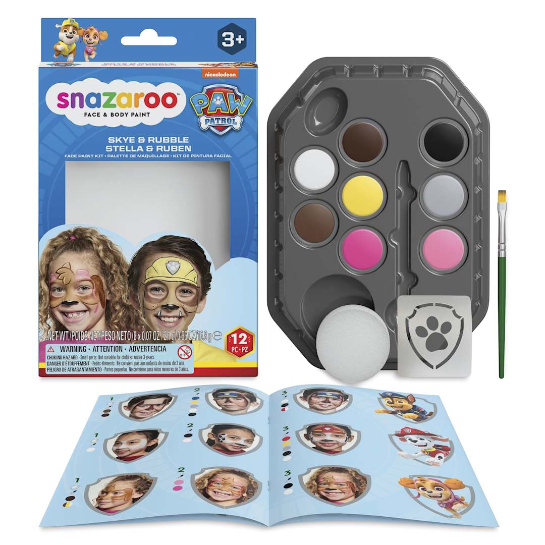 Open in modal - Snazaroo Face Paints - Set of 12, Skye & Rubble Paw Patrol