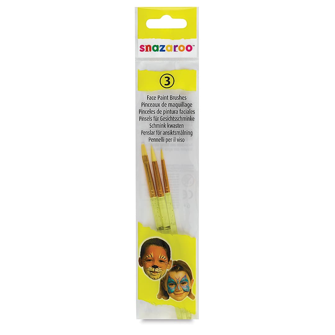 Open in modal - Snazaroo Face Painting Brushes - Set of 3 brushes