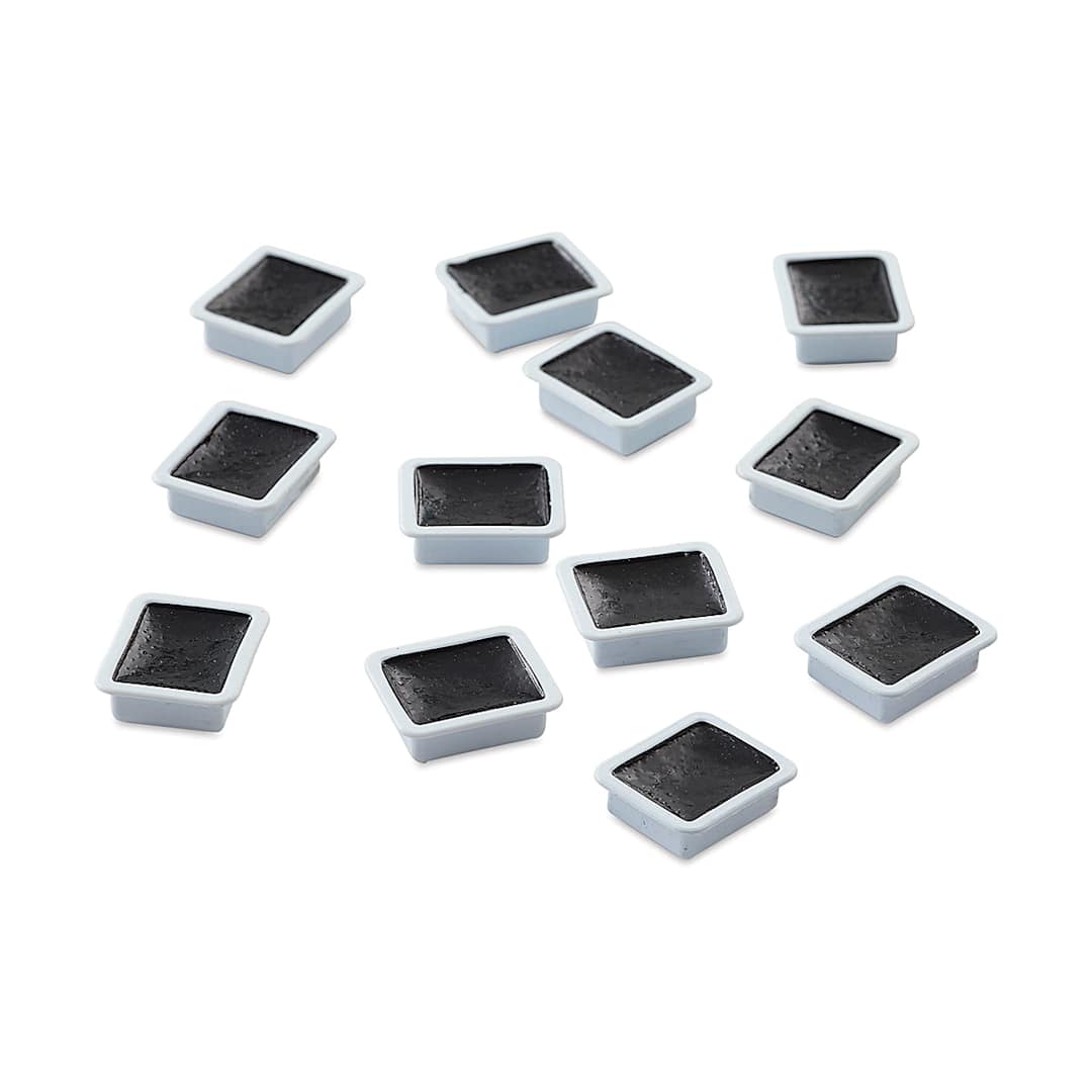 Open in modal - Prang Semi-Moist Watercolor Pans - Set of 12, Black, Square