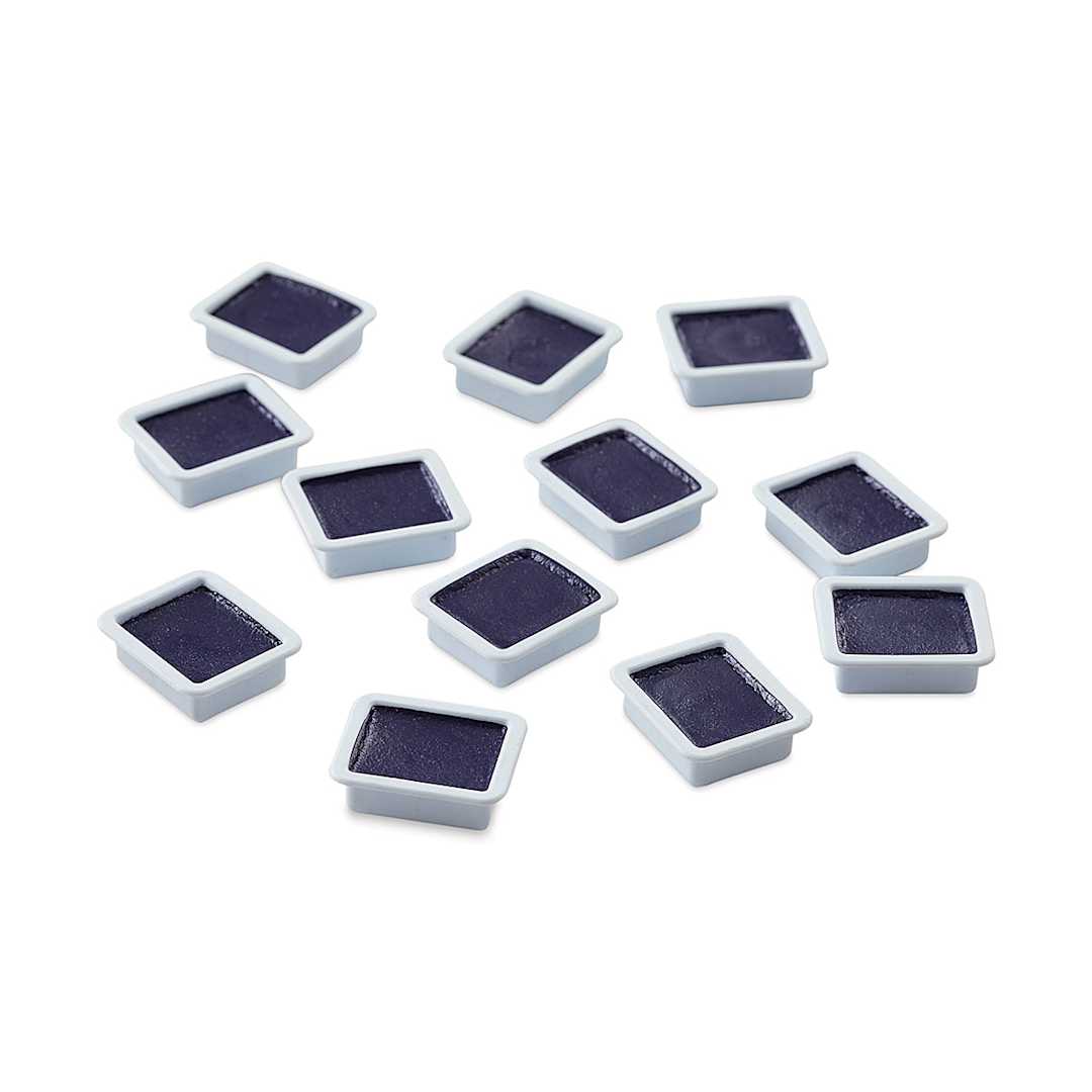 Open in modal - Prang Semi-Moist Watercolor Pans - Set of 12 Refill Pans, Blue-Violet, Square