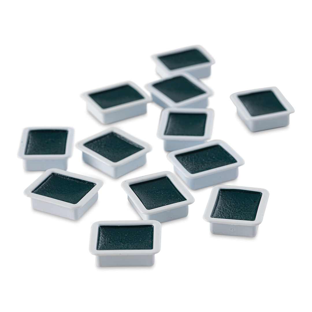 Open in modal - Prang Watercolor Refills - Square, pkg of 12 Blue-Green, Half Pans