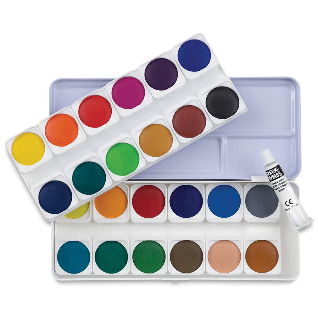 Open in modal - Talens Watercolor Pans - Transparent, Set of 24, Pans