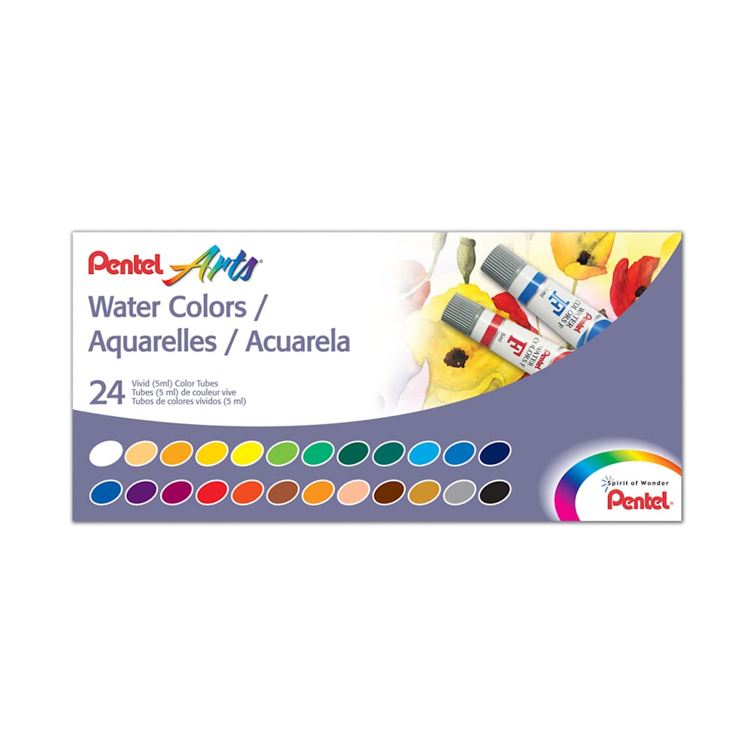 Open in modal - Pentel Watercolor Set, 24-Colors
