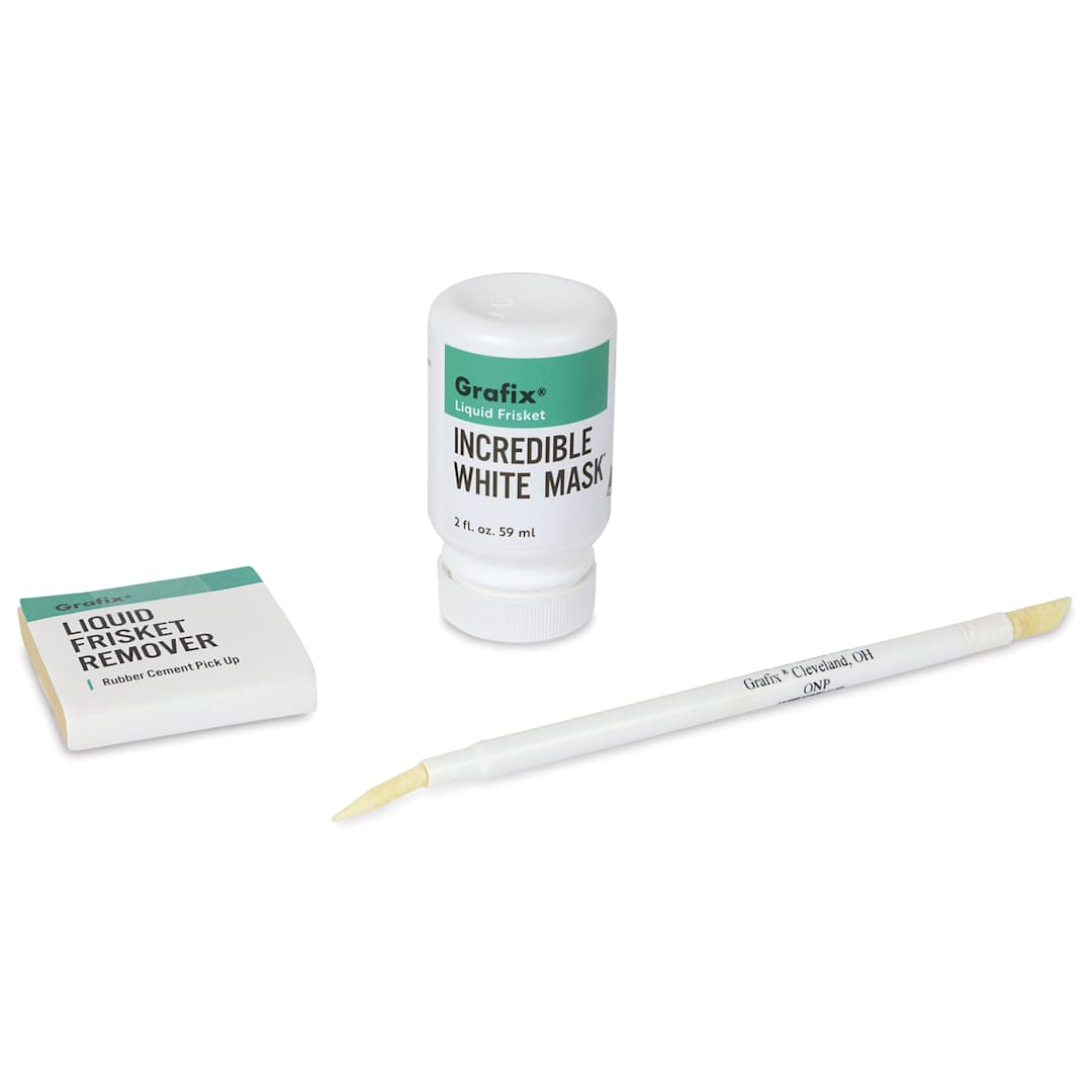 Open in modal - Grafix Incredible White Mask Liquid Frisket and Dipstik Kit