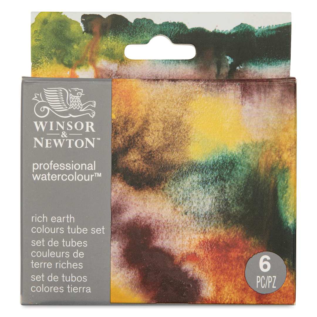 Open in modal - Winsor & Newton Professional Watercolor - Set of 6, Rich Earth front of package